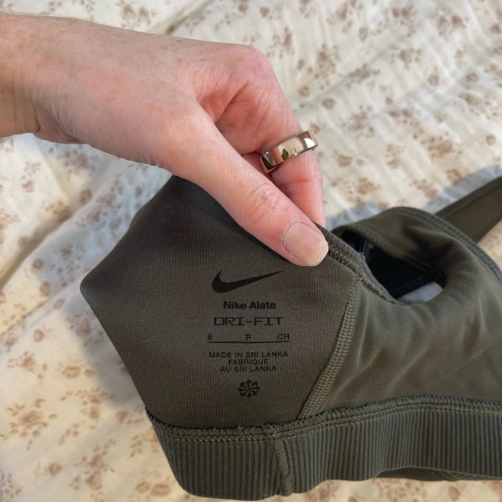 Nike Women's Army Green Sports Bra - Picture 3 of 5